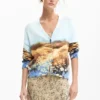 Maglione con motivo paesaggistico
