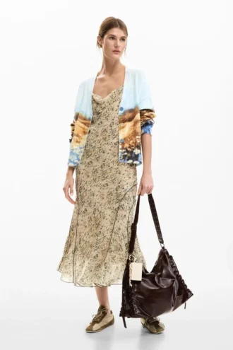 Maglione con motivo paesaggistico