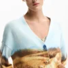 Maglione con motivo paesaggistico