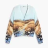 Maglione con motivo paesaggistico
