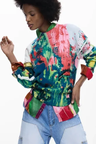 Maglione con stampa artistica