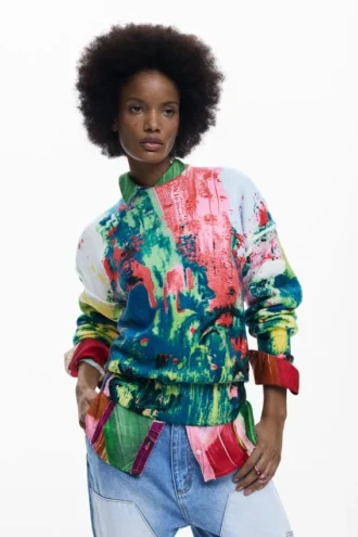 Maglione con stampa artistica