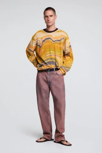 Maglione con stampa astratta
