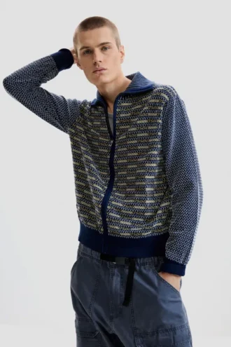 Maglione con zip in stile retrò