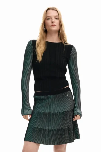 Maglione fine plissettato