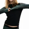 Maglione fine plissettato