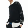 Maglione in jersey fine con scritte