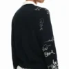 Maglione in jersey fine con scritte