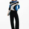 Maglione in maglia blu