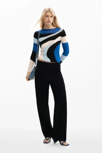 Maglione in maglia blu