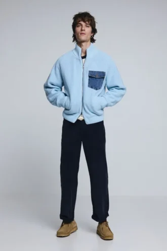 Maglione in maglia con doppia cerniera