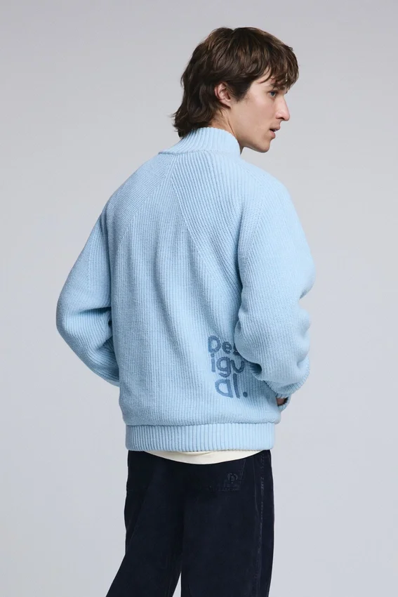 Maglione in maglia con doppia cerniera Maglione in maglia con doppia cerniera