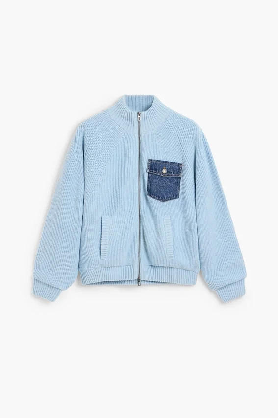 Maglione in maglia con doppia cerniera Maglione in maglia con doppia cerniera