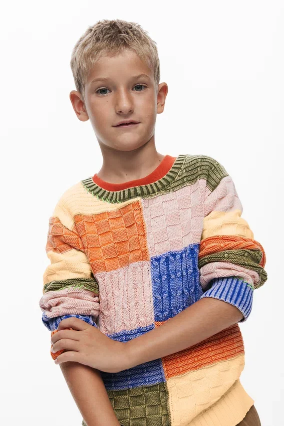 Maglione in maglia Patchwork Maglione in maglia Patchwork