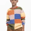 Maglione in maglia Patchwork Maglione in maglia Patchwork