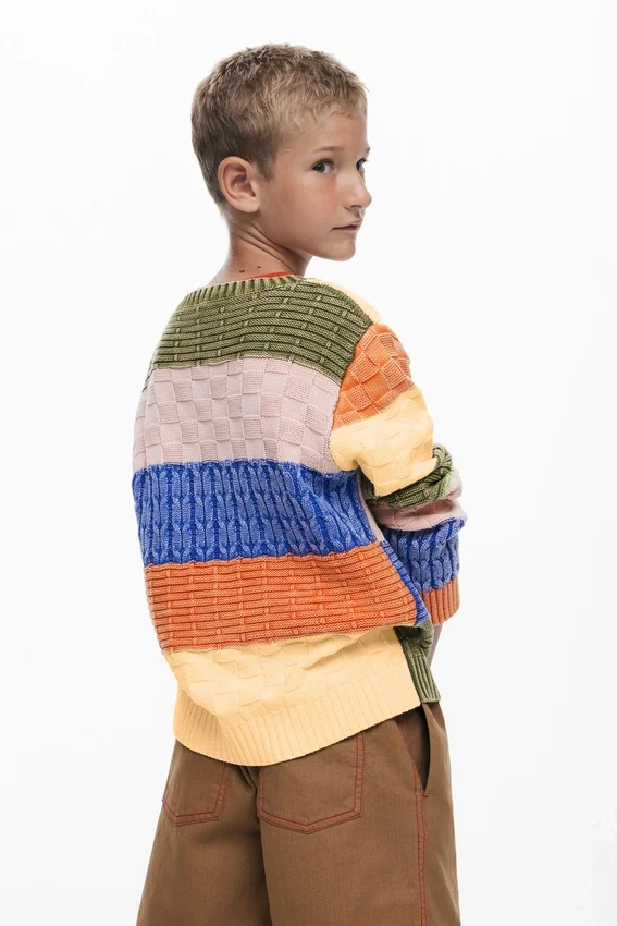 Maglione in maglia Patchwork Maglione in maglia Patchwork