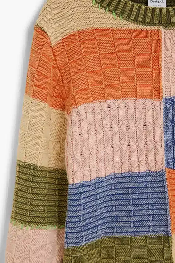 Maglione in maglia Patchwork Maglione in maglia Patchwork