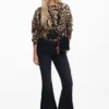 Maglione Minnie™ con stampa animalier