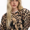 Maglione Minnie™ con stampa animalier