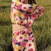 Maglione multicolore all’uncinetto