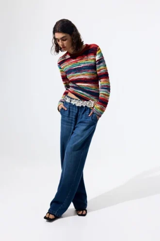 Maglione multicolore screziato