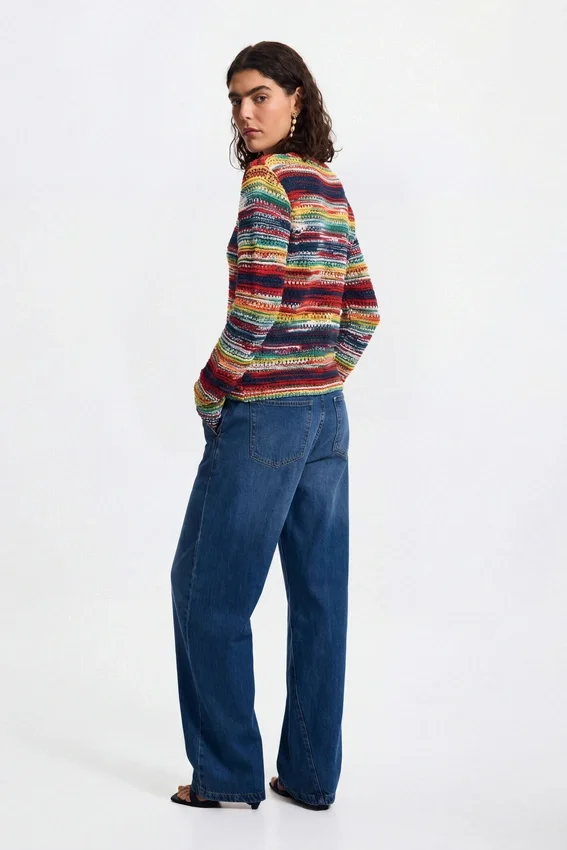 Maglione multicolore screziato Maglione multicolore screziato
