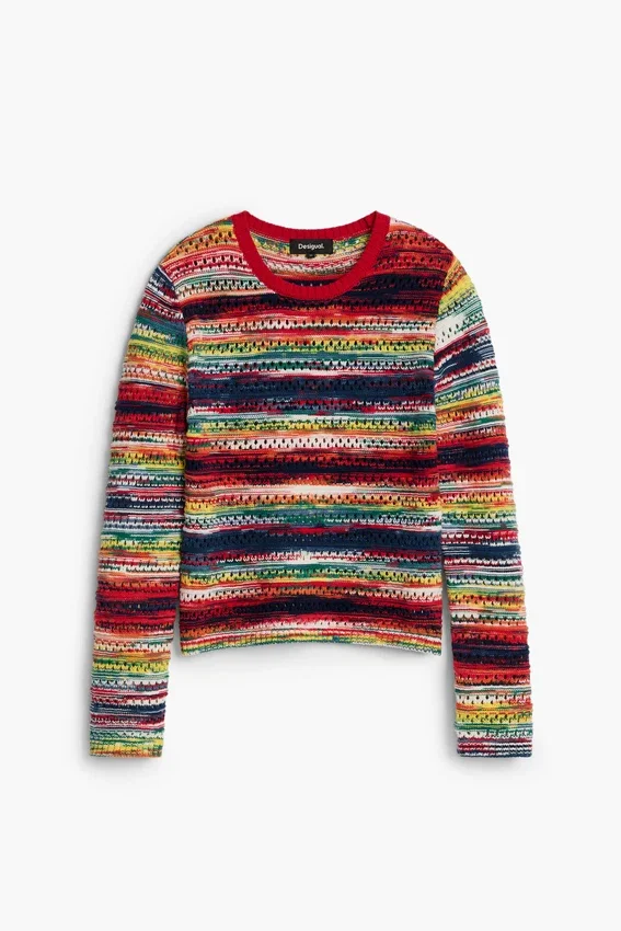 Maglione multicolore screziato Maglione multicolore screziato