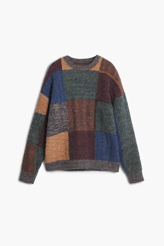 Maglione pesante a Patchwork Maglione pesante a Patchwork