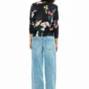 Maglione sottile con piante