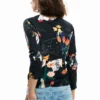 Maglione sottile con piante