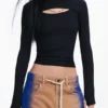 Maitrepierre T-shirt con scollo a cut-out