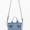 Mini borsa a tracolla in denim