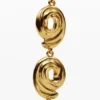 Orecchini a cascata a spirale placcati in oro Zalio
