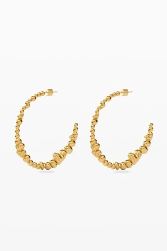 Orecchini a cerchio a forma di cuore placcati in oro Zalio