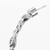 Orecchini a cerchio intrecciati placcati argento Zalio Orecchini a cerchio intrecciati placcati argento Zalio