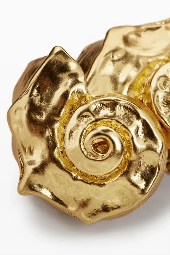 Orecchini a conchiglia placcati in oro Zalio Orecchini a conchiglia placcati in oro Zalio