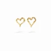Orecchini a cuore placcati in oro Zalio