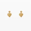 Orecchini a cuore placcati in oro Zalio