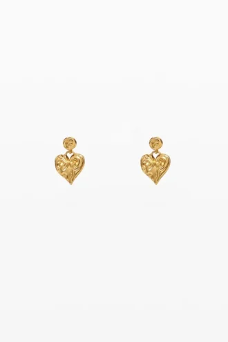 Orecchini a cuore placcati in oro Zalio