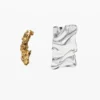 Orecchini asimmetrici placcati in oro e argento Zalio Orecchini asimmetrici placcati in oro e argento Zalio