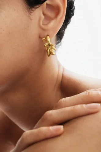 Orecchini placcati in oro Zalio