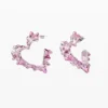 Orecchini Zalio a forma di cuore rosa