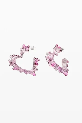 Orecchini Zalio a forma di cuore rosa