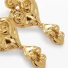 Orecchini Zalio a triplo cuore placcati in oro Orecchini Zalio a triplo cuore placcati in oro