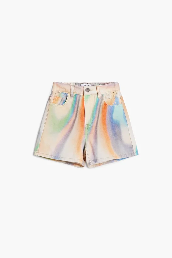 Pantaloncini in denim tie-dye Pantaloncini in denim tie-dye