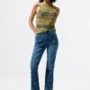 Pantaloni a zampa in denim Pantaloni a zampa in denim
