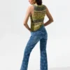 Pantaloni a zampa in denim Pantaloni a zampa in denim
