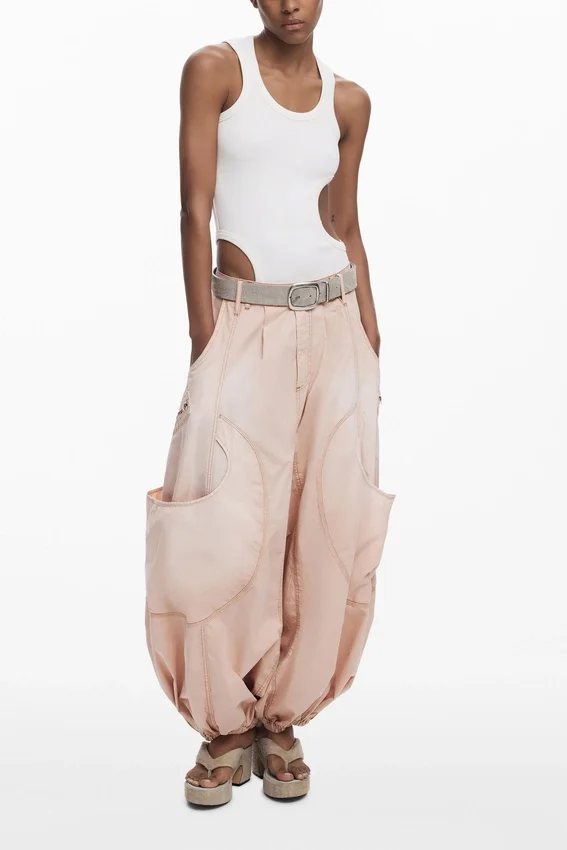 Pantaloni cargo fluidi Pantaloni cargo fluidi