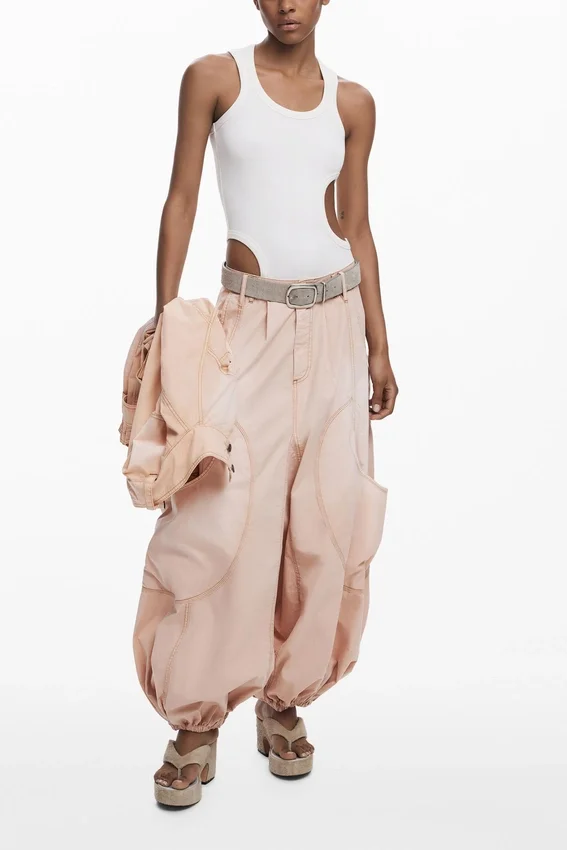 Pantaloni cargo fluidi Pantaloni cargo fluidi