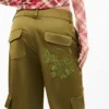 Pantaloni cargo in raso